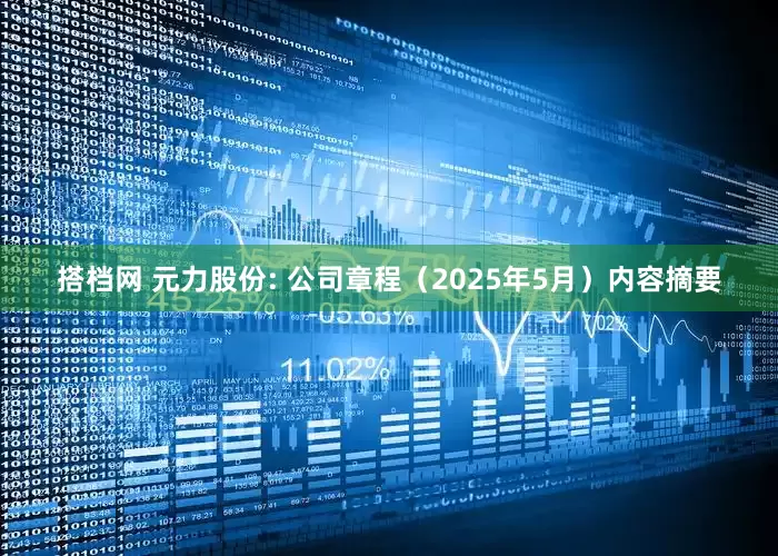 搭档网 元力股份: 公司章程（2025年5月）内容摘要