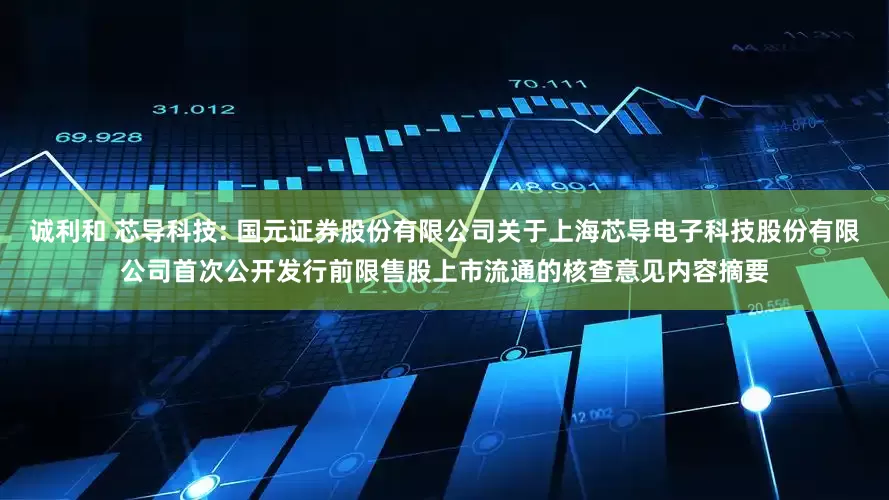 诚利和 芯导科技: 国元证券股份有限公司关于上海芯导电子科技股份有限公司首次公开发行前限售股上市流通的核查意见内容摘要