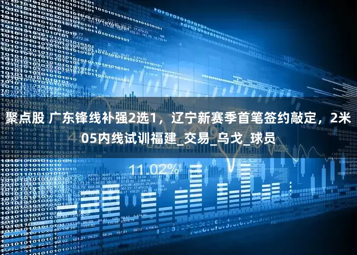聚点股 广东锋线补强2选1，辽宁新赛季首笔签约敲定，2米05内线试训福建_交易_乌戈_球员